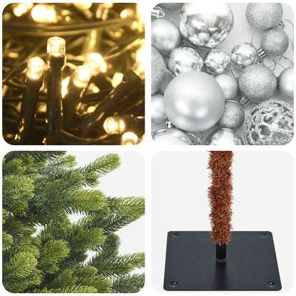 vidaXL Artificial Christmas Tree with Bauble 120 cm 150 LEDs