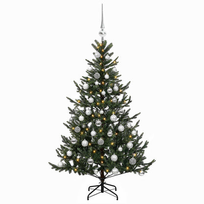vidaXL Artificial Christmas Tree with Bauble 150 cm 150 LEDs