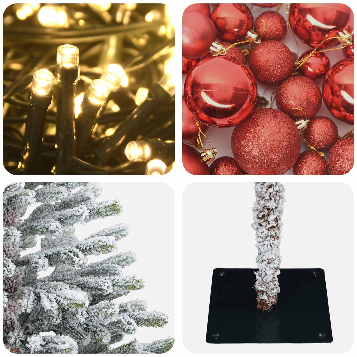 vidaXL Artificial Christmas Tree with Bauble 120 cm 150 LEDs