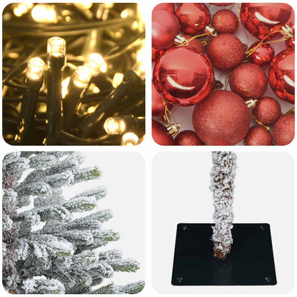 vidaXL Artificial Christmas Tree with Bauble 120 cm 150 LEDs