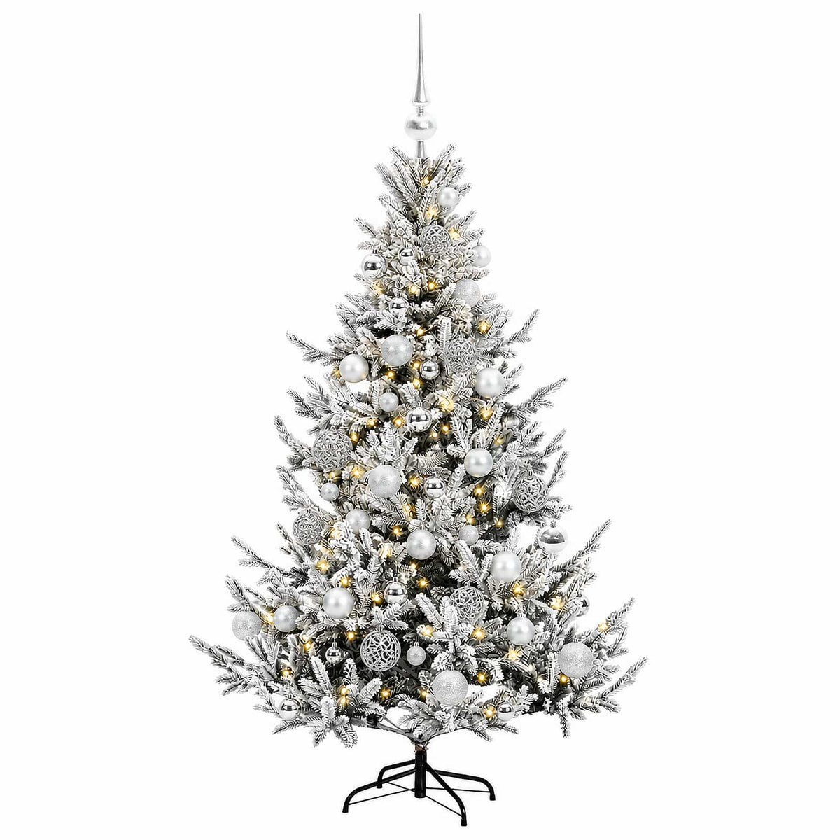 vidaXL Artificial Christmas Tree with Bauble 120 cm 150 LEDs