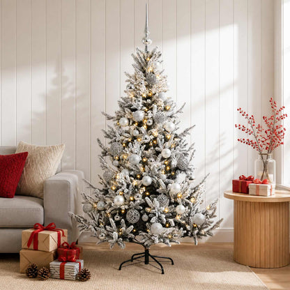 vidaXL Artificial Christmas Tree with Bauble 120 cm 150 LEDs
