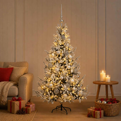 vidaXL Artificial Christmas Tree with Bauble 150 cm 150 LEDs