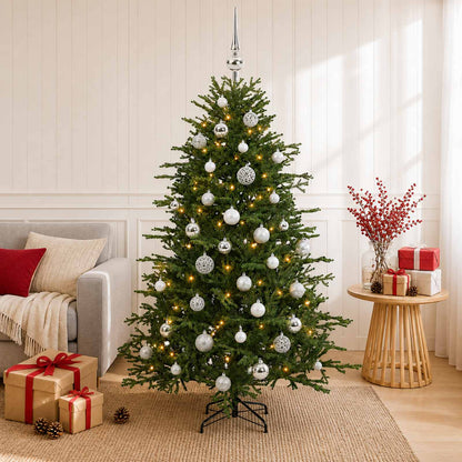 vidaXL Artificial Christmas Tree with Bauble 120 cm 150 LEDs