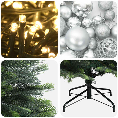 vidaXL Artificial Christmas Tree with Bauble 150 cm 150 LEDs