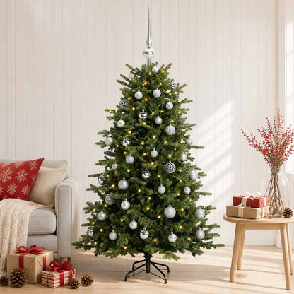 vidaXL Artificial Christmas Tree with Bauble 150 cm 150 LEDs