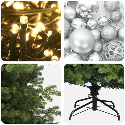 vidaXL Artificial Christmas Tree with Bauble 150 cm 150 LEDs