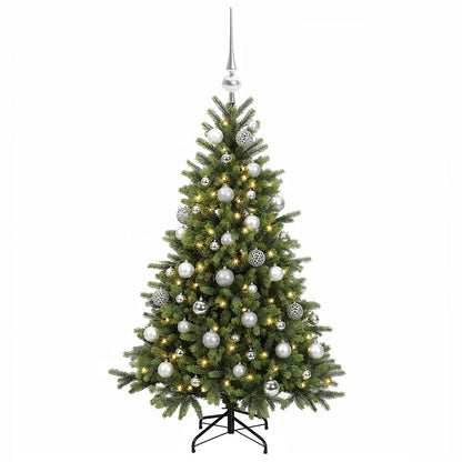 vidaXL Artificial Christmas Tree with Bauble 150 cm 150 LEDs
