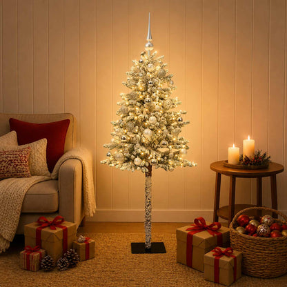vidaXL Artificial Christmas Tree with Bauble 120 cm 150 LEDs