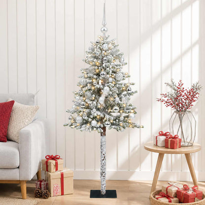 vidaXL Artificial Christmas Tree with Bauble 120 cm 150 LEDs