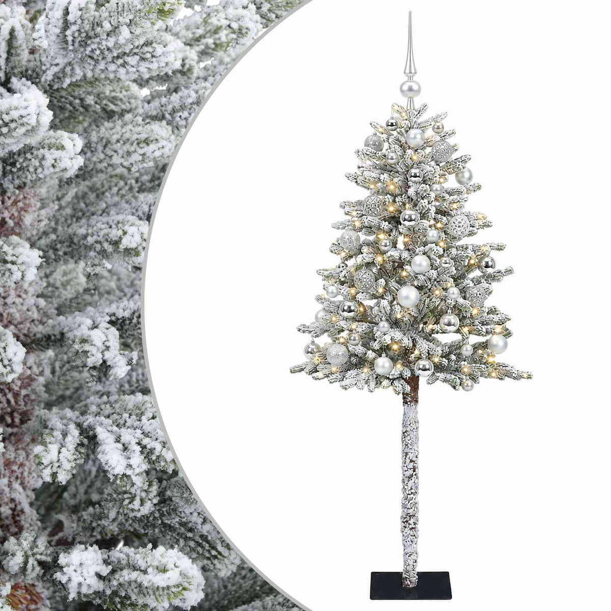 vidaXL Artificial Christmas Tree with Bauble 150 cm 150 LEDs