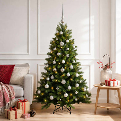 vidaXL Artificial Christmas Tree with Bauble 120 cm 150 LEDs