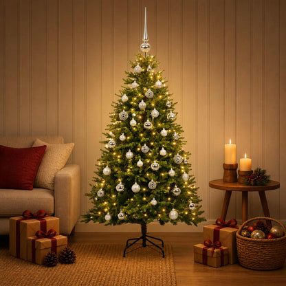 vidaXL Artificial Christmas Tree with Bauble 150 cm 150 LEDs