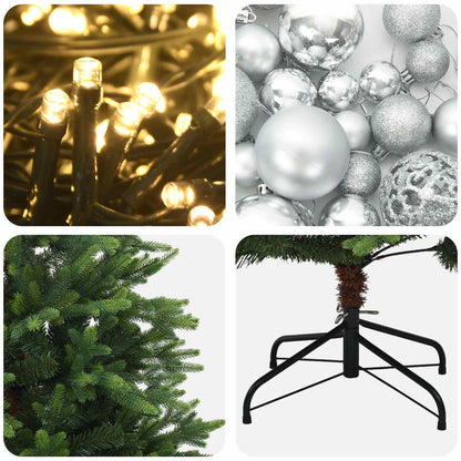vidaXL Artificial Christmas Tree with Bauble 150 cm 150 LEDs