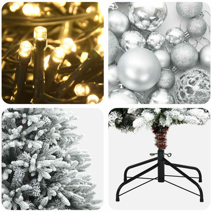 vidaXL Artificial Christmas Tree with Bauble 120 cm 150 LEDs
