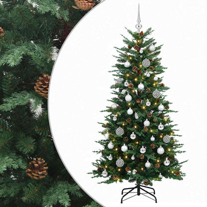 vidaXL Artificial Christmas Tree with Bauble 150 cm 150 LEDs