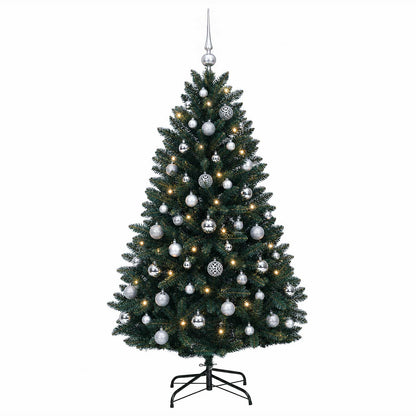 vidaXL Artificial Christmas Tree Dark Green with Bauble 150 cm