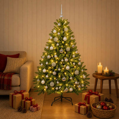 vidaXL Artificial Christmas Tree Light Green with Bauble 120 cm
