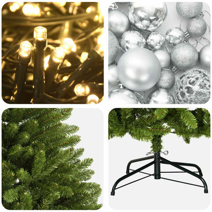 vidaXL Artificial Christmas Tree Light Green with Bauble 120 cm
