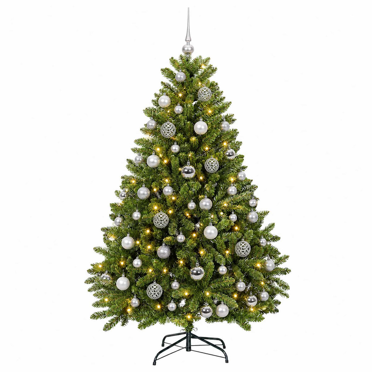 vidaXL Artificial Christmas Tree Light Green with Bauble 120 cm