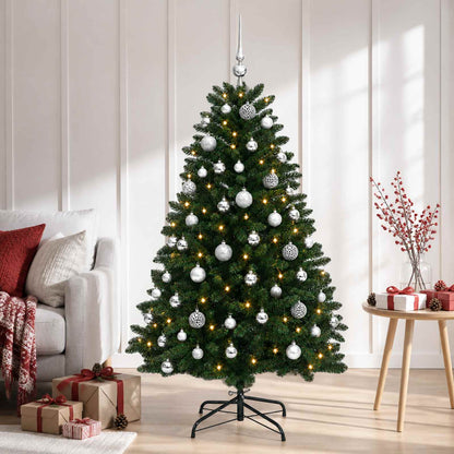 vidaXL Artificial Christmas Tree Mid-green with Ornament 120 cm
