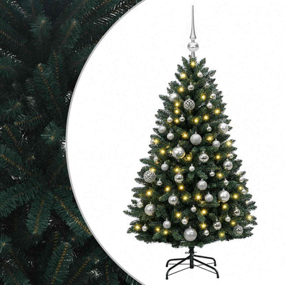 vidaXL Artificial Christmas Tree Dark Green with Baubles 150 cm