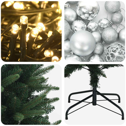 vidaXL Artificial Christmas Tree with Bauble 120 cm 150 LEDs