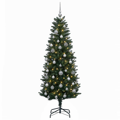 vidaXL Artificial Christmas Tree with Bauble 120 cm 150 LEDs