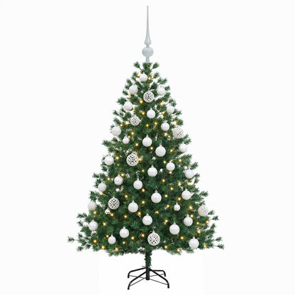 vidaXL Artificial Christmas Tree with Bauble 150 cm 150 LEDs