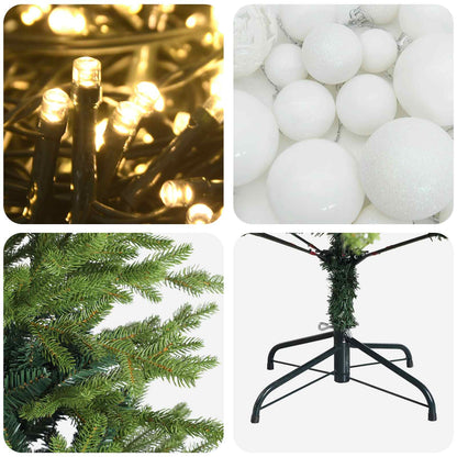 vidaXL Artificial Christmas Tree with Bauble 120 cm 150 LEDs