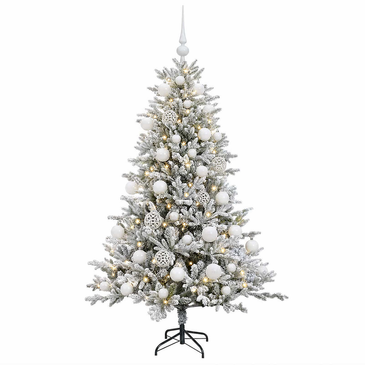 vidaXL Artificial Christmas Tree with Bauble 120 cm 150 LEDs