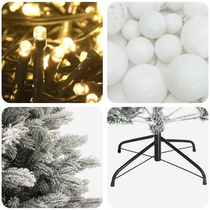 vidaXL Artificial Christmas Tree with Bauble 120 cm 150 LEDs
