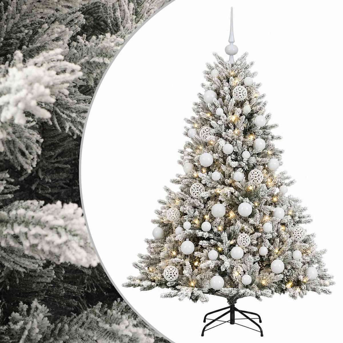 vidaXL Artificial Christmas Tree with Bauble 120 cm 150 LEDs
