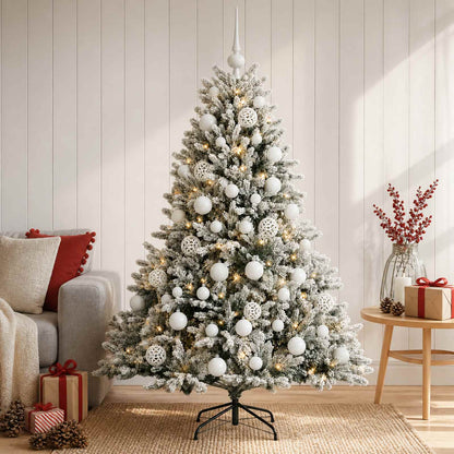 vidaXL Artificial Christmas Tree with Bauble 120 cm 150 LEDs