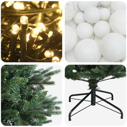 vidaXL Artificial Christmas Tree with Bauble 120 cm 150 LEDs