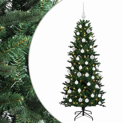 vidaXL Artificial Christmas Tree with Bauble 120 cm 150 LEDs