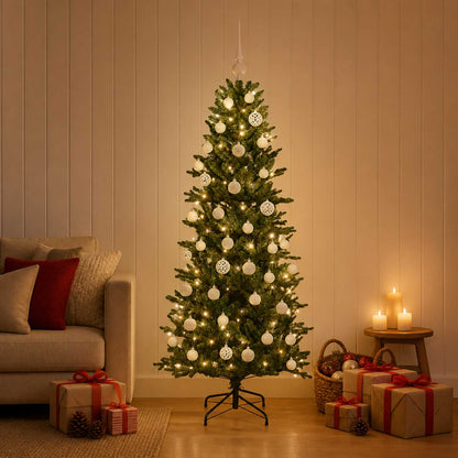 vidaXL Artificial Christmas Tree with Bauble 120 cm 150 LEDs