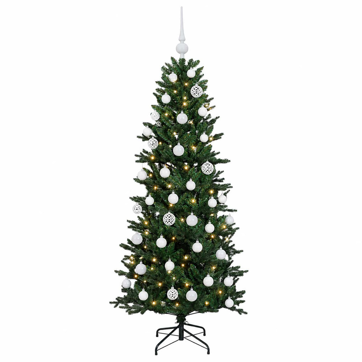 vidaXL Artificial Christmas Tree with Bauble 150 cm 150 LEDs