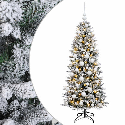 vidaXL Artificial Christmas Tree with Bauble 120 cm 150 LEDs
