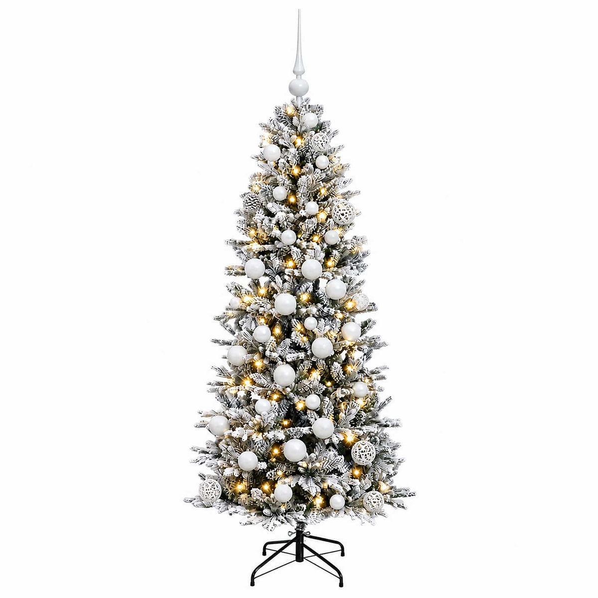 vidaXL Artificial Christmas Tree with Bauble 120 cm 150 LEDs