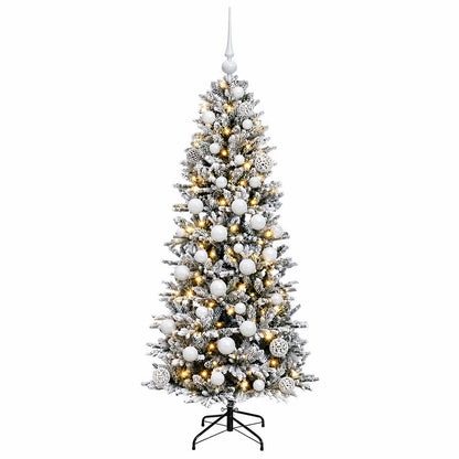 vidaXL Artificial Christmas Tree with Bauble 120 cm 150 LEDs