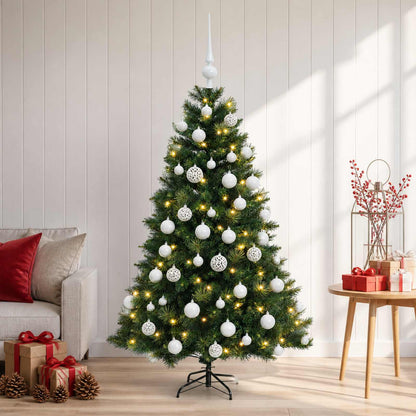 vidaXL Artificial Christmas Tree with Bauble 150 cm 150 LEDs