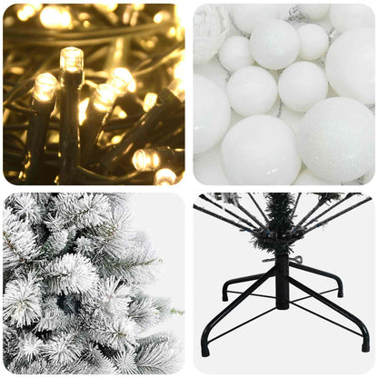 vidaXL Artificial Christmas Tree with Bauble 120 cm 150 LEDs