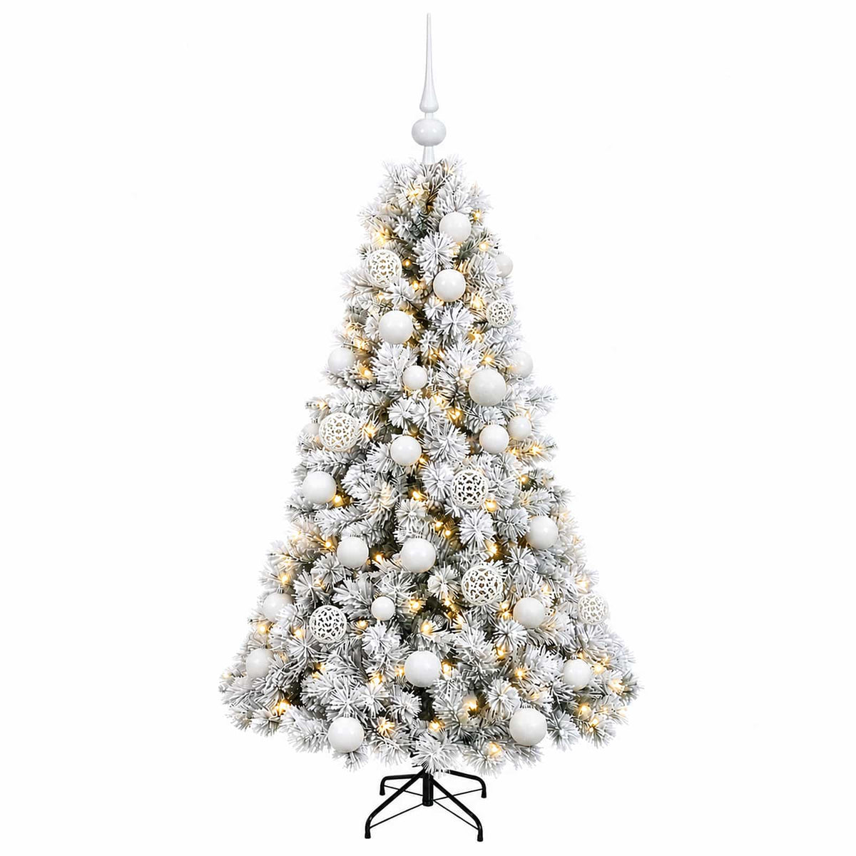 vidaXL Artificial Christmas Tree with Bauble 120 cm 150 LEDs