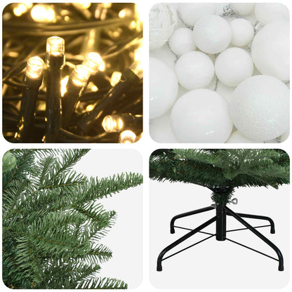 vidaXL Artificial Christmas Tree with Bauble 120 cm 150 LEDs