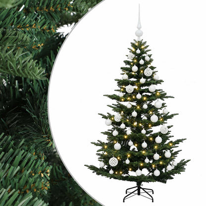 vidaXL Artificial Christmas Tree with Bauble 120 cm 150 LEDs