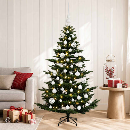 vidaXL Artificial Christmas Tree with Bauble 120 cm 150 LEDs