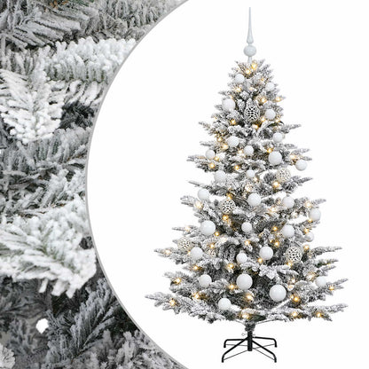 vidaXL Artificial Christmas Tree with Bauble 120 cm 150 LEDs