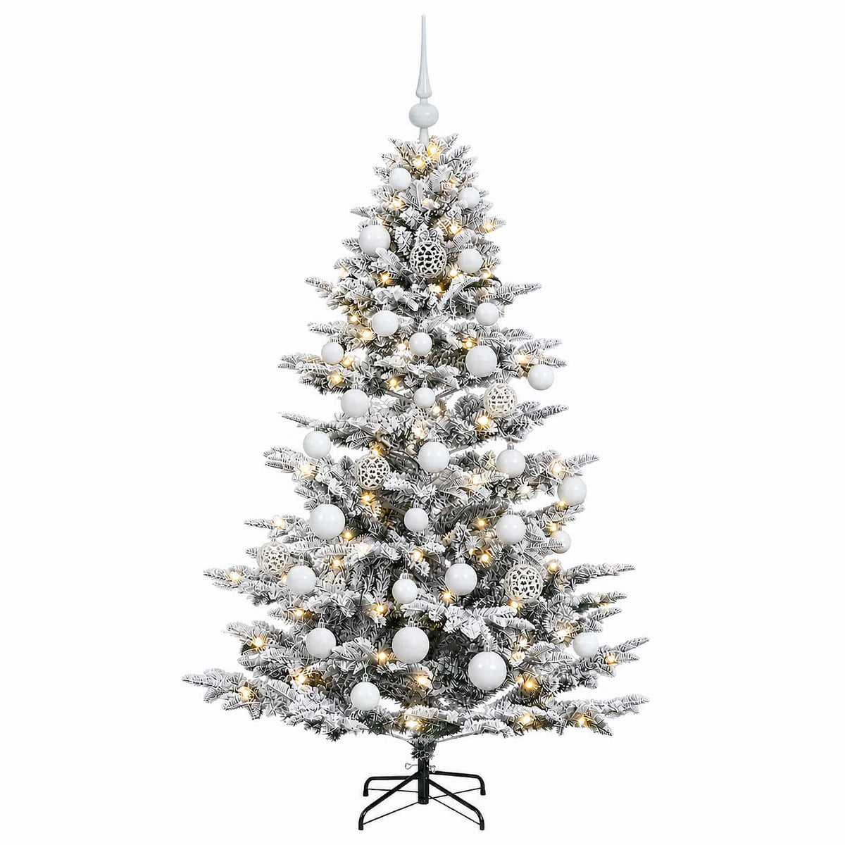vidaXL Artificial Christmas Tree with Bauble 120 cm 150 LEDs
