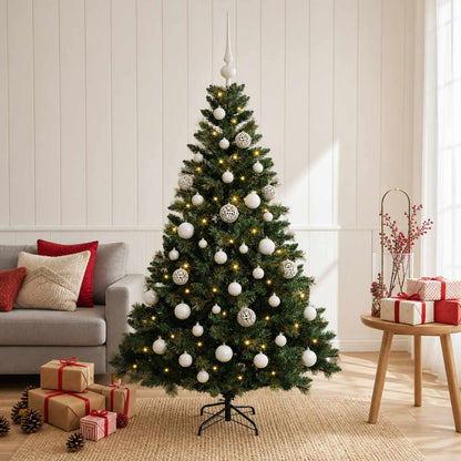 vidaXL Artificial Christmas Tree with Bauble 150 cm 150 LEDs